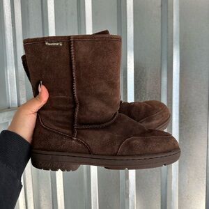 BearPaw Chocolate Suede Ankle Boots